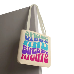 Breezy Nights Tote Bag – Retro Polyester - Dipaliz - Tote Bags