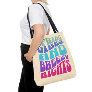 Breezy Nights Tote Bag – Retro Polyester - Dipaliz - Tote Bags