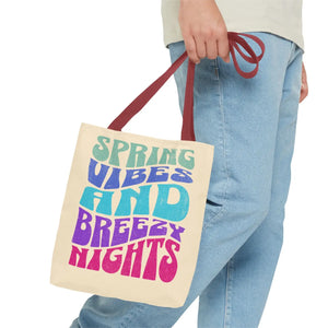 Breezy Nights Tote Bag – Retro Polyester - Dipaliz - Tote Bags