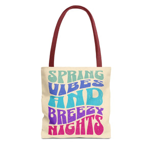 Breezy Nights Tote Bag – Retro Polyester - Dipaliz - Tote Bags