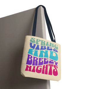 Breezy Nights Tote Bag – Retro Polyester - Dipaliz - Tote Bags
