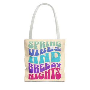 Breezy Nights Tote Bag – Retro Polyester - Dipaliz - Tote Bags