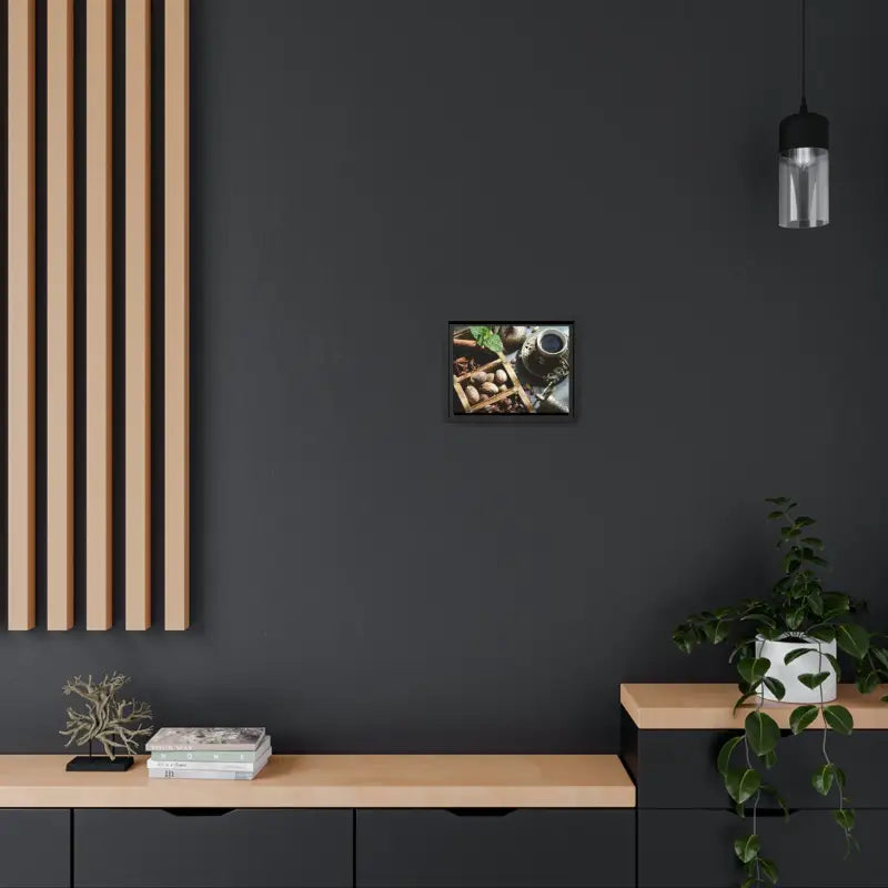 Brew Up Some Style: Black Coffee-inspired Matte Canvas Art