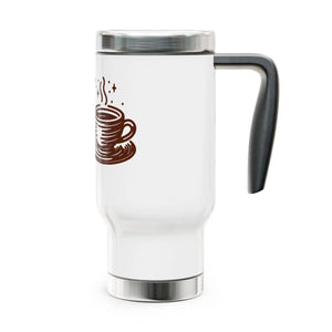 Glossy White Enamel Steel Travel Mug - Outdoor Adventures - Dipaliz - Mugs