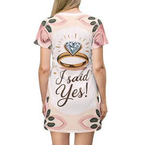 Wedding Party T-shirt Dress - Bridal Proposal Celebration - Dipaliz - Dresses