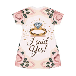 Wedding Party T-shirt Dress - Bridal Proposal Celebration - Dipaliz - Dresses
