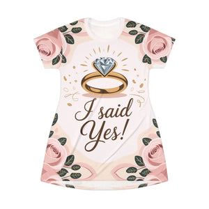 Bridal Proposal T-shirt Dress – Wedding Party - Dipaliz - Dresses - Xs