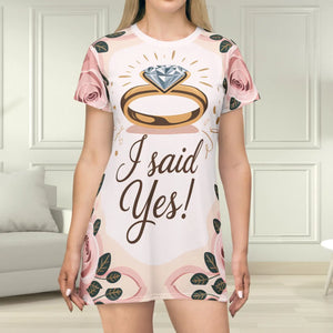 Bridal Proposal T-shirt Dress – Wedding Party - Dipaliz - Dresses - Xs