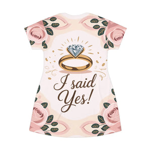 Bridal Proposal T-shirt Dress – Wedding Party - Dipaliz - Dresses - Xs