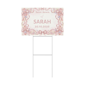 Personalized Bridal Shower Yard Sign – Pink Floral - Dipaliz - Sidewalk & Signs