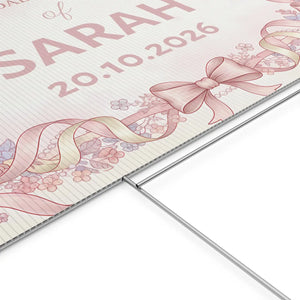 Personalized Bridal Shower Yard Sign – Pink Floral - Dipaliz - Sidewalk & Signs