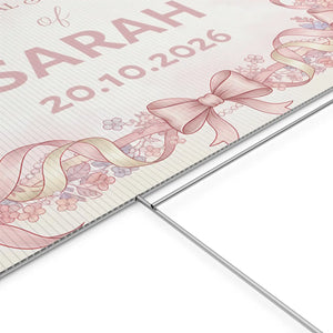 Personalized Bridal Shower Yard Sign – Pink Floral - Dipaliz - Sidewalk & Signs