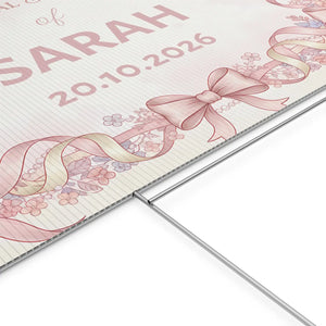 Personalized Bridal Shower Yard Sign – Pink Floral - Dipaliz - Sidewalk & Signs