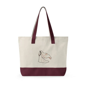 Bags - Zippered Canvas Tote - Personalized Bride Gift - Dipaliz