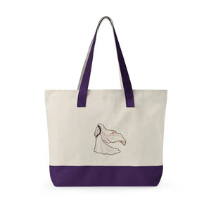 Bags - Zippered Canvas Tote - Personalized Bride Gift - Dipaliz