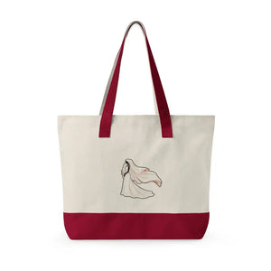 Bags - Zippered Canvas Tote - Personalized Bride Gift - Dipaliz