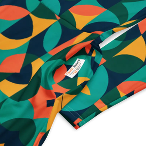 Print Long Sleeve Midi Dress Attractive Geometrical Pattern - Dipaliz - Dresses