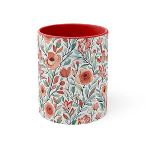 Flowers Accent Coffee Mug - Vibrant Daily Brew Essential - Dipaliz - Mugs