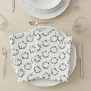 Bright Floral Napkins – one Sided Print Set - Dipaliz - Cloth