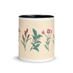 Floral Pink Ceramic Mug - Vibrant Energy Boost - Dipaliz - Mugs