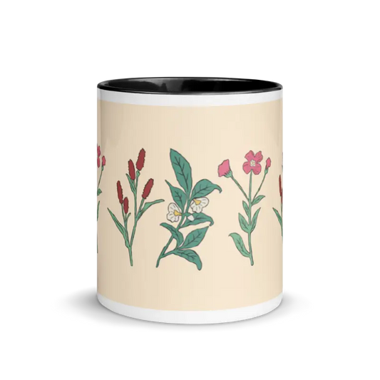 Floral Pink Ceramic Mug: Brighten your Morning with Color! - Mugs