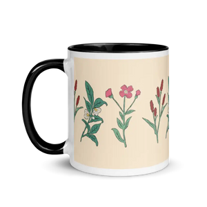Floral Pink Ceramic Mug - Vibrant Energy Boost - Dipaliz - Mugs