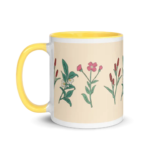 Floral Pink Ceramic Mug - Vibrant Energy Boost - Dipaliz - Mugs