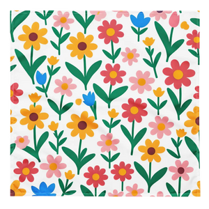 Vibrant Floral Bandana - Eco Friendly Recycled - Dipaliz - Bandanas & Headties
