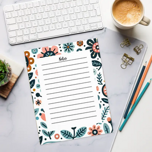 Bright Flowers Notepad - Vibrant Pages Creative Ideas - Dipaliz - Notepads