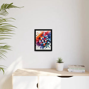 Colorful Geometric Matte Canvas Wall Art - Dipaliz - 11″ x 14″ (vertical) / Black / 1.25’’ - Posters Prints & Visual