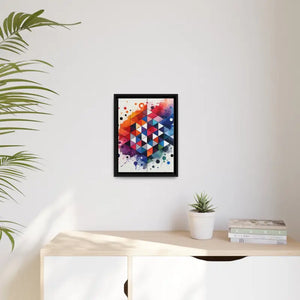 Colorful Geometric Matte Canvas Wall Art - Dipaliz - 12″ x 16″ (vertical) / Black / 1.25’’ - Posters Prints & Visual