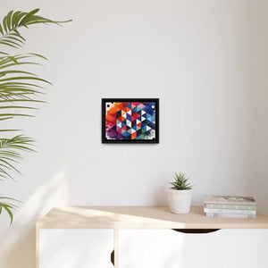 Colorful Geometric Matte Canvas Wall Art - Dipaliz - 12’’ x 9’’ (horizontal) / Black / 1.25’’ - Posters Prints & Visual