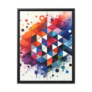 Colorful Geometric Matte Canvas Wall Art - Dipaliz - Posters Prints & Visual Artwork