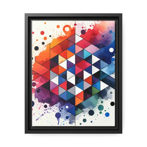 Colorful Geometric Matte Canvas Wall Art - Dipaliz - Posters Prints & Visual Artwork