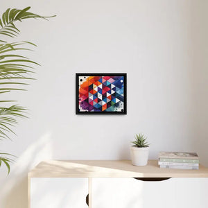 Colorful Geometric Matte Canvas Wall Art - Dipaliz - 14″ x 11″ (horizontal) / Black / 1.25’’ - Posters Prints & Visual