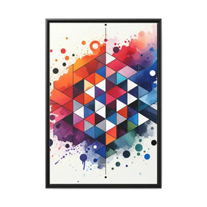 Colorful Geometric Matte Canvas Wall Art - Dipaliz - Posters Prints & Visual Artwork