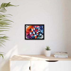 Colorful Geometric Matte Canvas Wall Art - Dipaliz - 16″ x 12″ (horizontal) / Black / 1.25’’ - Posters Prints & Visual