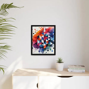 Colorful Geometric Matte Canvas Wall Art - Dipaliz - 16″ x 20″ (vertical) / Black / 1.25’’ - Posters Prints & Visual
