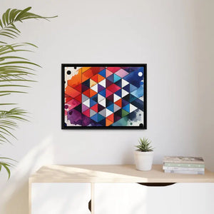 Colorful Geometric Matte Canvas Wall Art - Dipaliz - 24″ x 18″ (horizontal) / Black / 1.25’’ - Posters Prints & Visual