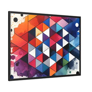 Colorful Geometric Matte Canvas Wall Art - Dipaliz - Posters Prints & Visual Artwork