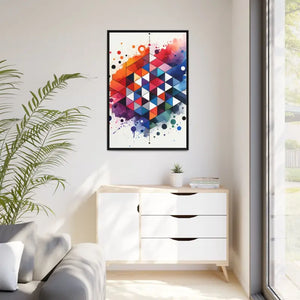 Colorful Geometric Matte Canvas Wall Art - Dipaliz - 32″ x 48″ (vertical) / Black / 1.25’’ - Posters Prints & Visual