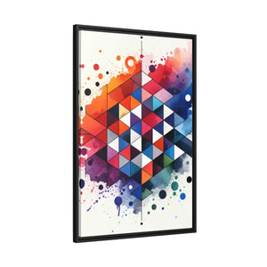 Colorful Geometric Matte Canvas Wall Art - Dipaliz - Posters Prints & Visual Artwork