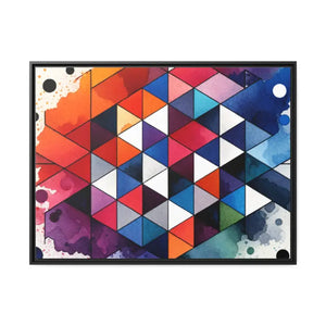 Colorful Geometric Matte Canvas Wall Art - Dipaliz - Posters Prints & Visual Artwork
