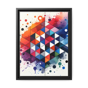 Colorful Geometric Matte Canvas Wall Art - Dipaliz - Posters Prints & Visual Artwork