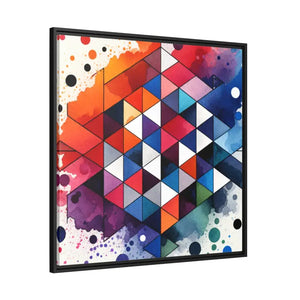 Colorful Geometric Matte Canvas Wall Art - Dipaliz - Posters Prints & Visual Artwork
