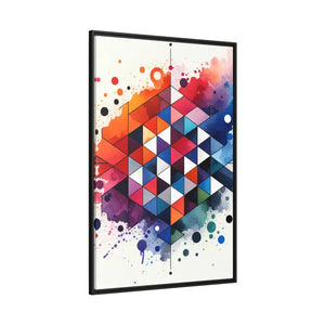 Colorful Geometric Matte Canvas Wall Art - Dipaliz - Posters Prints & Visual Artwork