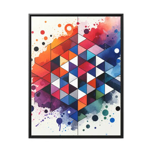 Colorful Geometric Matte Canvas Wall Art - Dipaliz - Posters Prints & Visual Artwork
