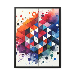 Colorful Geometric Matte Canvas Wall Art - Dipaliz - Posters Prints & Visual Artwork