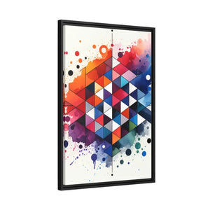 Colorful Geometric Matte Canvas Wall Art - Dipaliz - Posters Prints & Visual Artwork