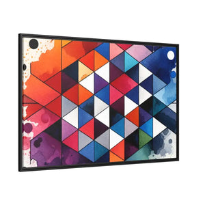 Colorful Geometric Matte Canvas Wall Art - Dipaliz - Posters Prints & Visual Artwork
